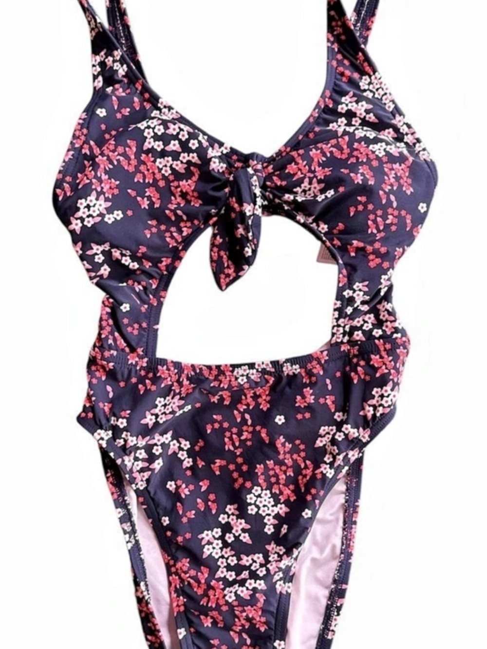 MICHAEL Michael Kors Floral Cutout One Piece Swimsuit Size 4